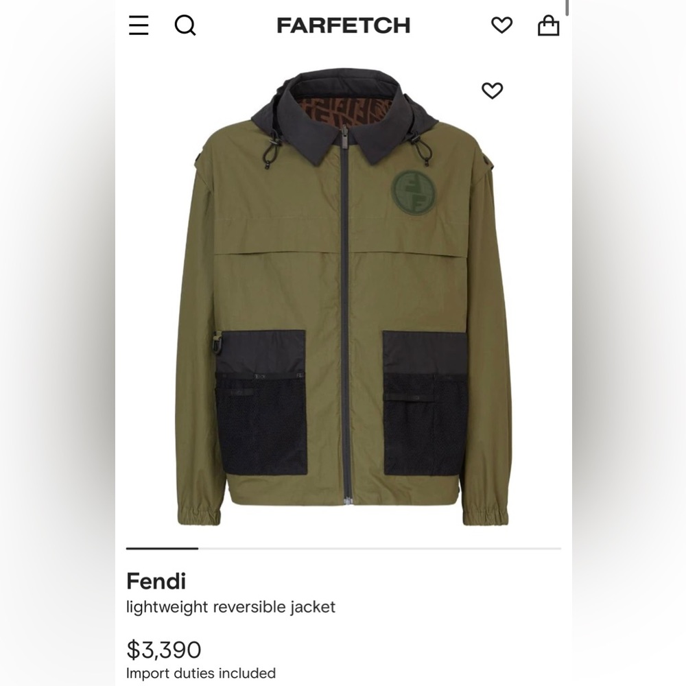Fendi Lightweight Reversible Jacket - image 1